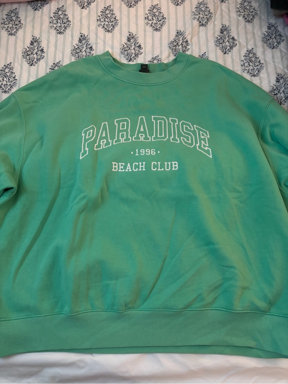 wild fable Mint Green 'Paradise Beach Club' Crewneck Sweatshirt
